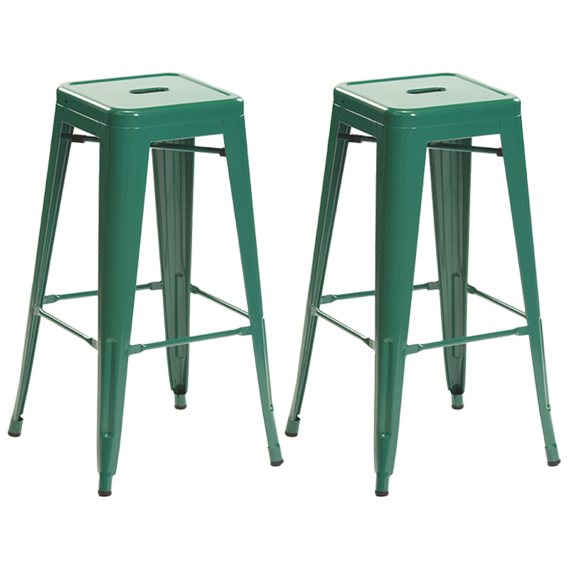 Industrial Style Bar Stools Stackable Wrought Iron Bar Cafe Metal High Chairs Green 2 Piece Set Clearhalo 'Bar Furniture' 'Bar Stools' 'bar_stools' 'furn' 'furn_bar_stools' 'furniture_bar_stools' 'Kitchen & Dining Furniture' 'kitchen&dining_furn' 'kitchen' 'kitchen_furn' Furniture' 4321453
