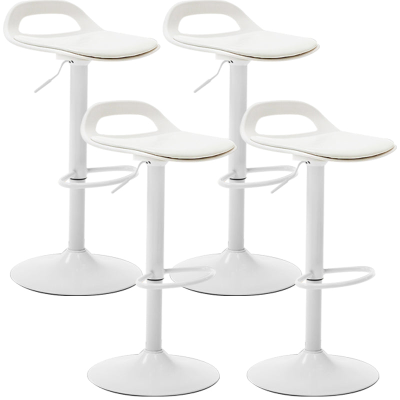 Dining Room Modern Leather Barstool Rotating Lifting Bar Stool with Backrests White 4 Piece Set Clearhalo 'Bar Furniture' 'Bar Stools' 'bar_stools' 'furn' 'furn_bar_stools' 'furniture_bar_stools' 'Kitchen & Dining Furniture' 'kitchen&dining_furn' 'kitchen' 'kitchen_furn' Furniture' 4321456