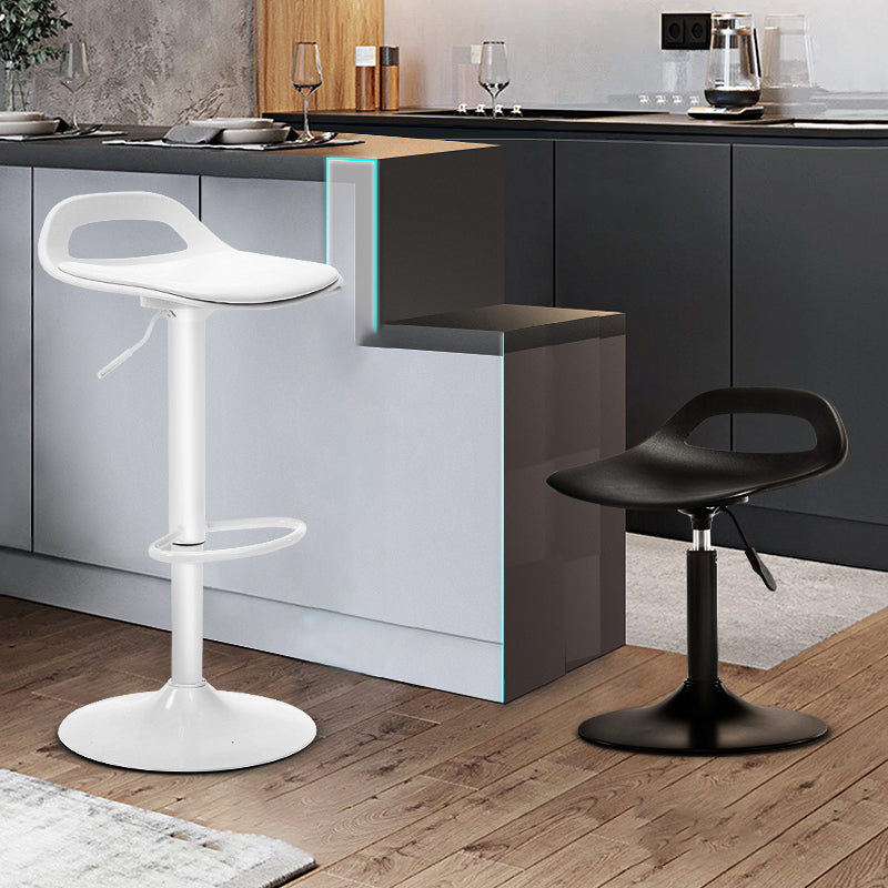 Dining Room Modern Leather Barstool Rotating Lifting Bar Stool with Backrests Clearhalo 'Bar Furniture' 'Bar Stools' 'bar_stools' 'furn' 'furn_bar_stools' 'furniture_bar_stools' 'Kitchen & Dining Furniture' 'kitchen&dining_furn' 'kitchen' 'kitchen_furn' Furniture' 4321457