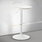 Dining Room Modern Leather Barstool Rotating Lifting Bar Stool with Backrests White 1 Piece Clearhalo 'Bar Furniture' 'Bar Stools' 'bar_stools' 'furn' 'furn_bar_stools' 'furniture_bar_stools' 'Kitchen & Dining Furniture' 'kitchen&dining_furn' 'kitchen' 'kitchen_furn' Furniture' 4321458