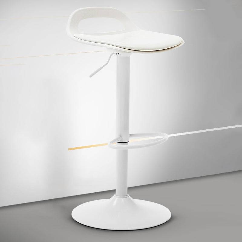 Dining Room Modern Leather Barstool Rotating Lifting Bar Stool with Backrests White 1 Piece Clearhalo 'Bar Furniture' 'Bar Stools' 'bar_stools' 'furn' 'furn_bar_stools' 'furniture_bar_stools' 'Kitchen & Dining Furniture' 'kitchen&dining_furn' 'kitchen' 'kitchen_furn' Furniture' 4321458