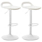 Dining Room Modern Leather Barstool Rotating Lifting Bar Stool with Backrests White 2 Piece Set Clearhalo 'Bar Furniture' 'Bar Stools' 'bar_stools' 'furn' 'furn_bar_stools' 'furniture_bar_stools' 'Kitchen & Dining Furniture' 'kitchen&dining_furn' 'kitchen' 'kitchen_furn' Furniture' 4321459