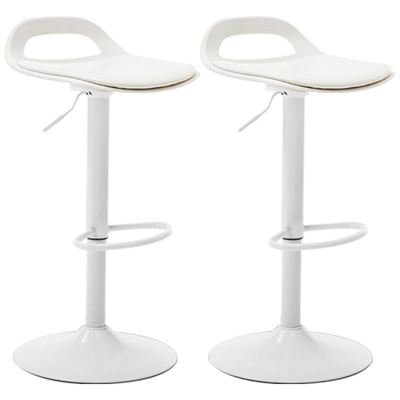 Dining Room Modern Leather Barstool Rotating Lifting Bar Stool with Backrests White 2 Piece Set Clearhalo 'Bar Furniture' 'Bar Stools' 'bar_stools' 'furn' 'furn_bar_stools' 'furniture_bar_stools' 'Kitchen & Dining Furniture' 'kitchen&dining_furn' 'kitchen' 'kitchen_furn' Furniture' 4321459