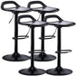 Dining Room Modern Leather Barstool Rotating Lifting Bar Stool with Backrests Black 4 Piece Set Clearhalo 'Bar Furniture' 'Bar Stools' 'bar_stools' 'furn' 'furn_bar_stools' 'furniture_bar_stools' 'Kitchen & Dining Furniture' 'kitchen&dining_furn' 'kitchen' 'kitchen_furn' Furniture' 4321462