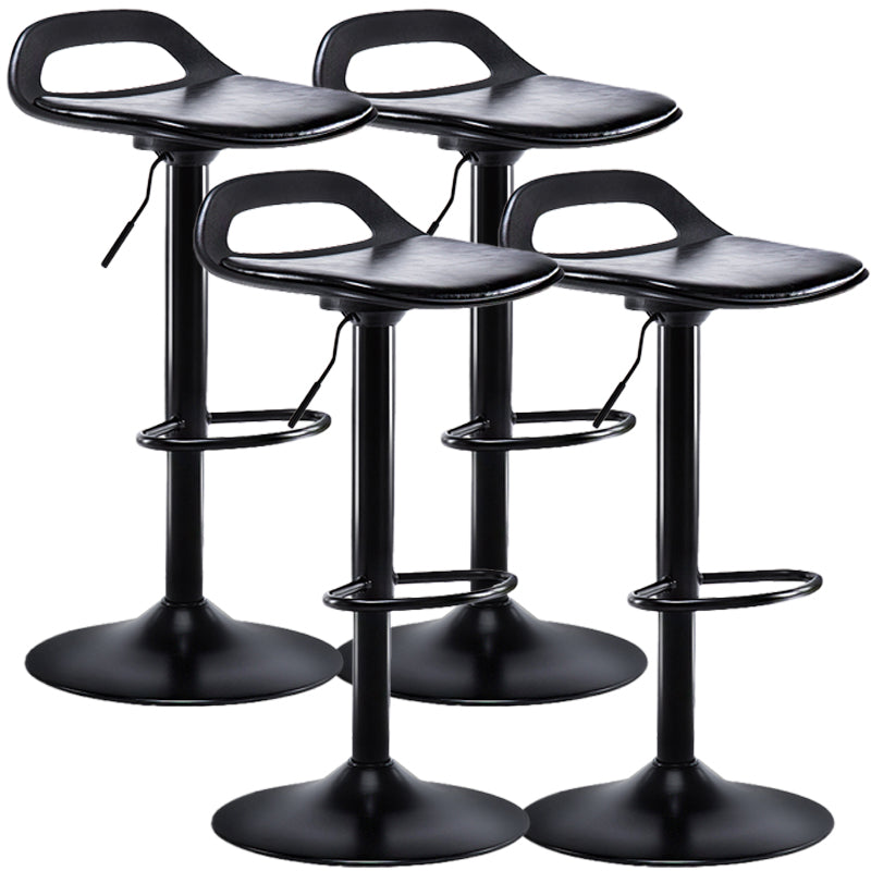 Dining Room Modern Leather Barstool Rotating Lifting Bar Stool with Backrests Black 4 Piece Set Clearhalo 'Bar Furniture' 'Bar Stools' 'bar_stools' 'furn' 'furn_bar_stools' 'furniture_bar_stools' 'Kitchen & Dining Furniture' 'kitchen&dining_furn' 'kitchen' 'kitchen_furn' Furniture' 4321462
