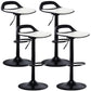 Dining Room Modern Leather Barstool Rotating Lifting Bar Stool with Backrests Black White 4 Piece Set Clearhalo 'Bar Furniture' 'Bar Stools' 'bar_stools' 'furn' 'furn_bar_stools' 'furniture_bar_stools' 'Kitchen & Dining Furniture' 'kitchen&dining_furn' 'kitchen' 'kitchen_furn' Furniture' 4321467