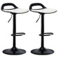 Dining Room Modern Leather Barstool Rotating Lifting Bar Stool with Backrests Black White 2 Piece Set Clearhalo 'Bar Furniture' 'Bar Stools' 'bar_stools' 'furn' 'furn_bar_stools' 'furniture_bar_stools' 'Kitchen & Dining Furniture' 'kitchen&dining_furn' 'kitchen' 'kitchen_furn' Furniture' 4321471