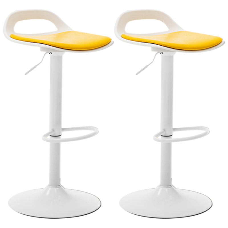 Dining Room Modern Leather Barstool Rotating Lifting Bar Stool with Backrests Yellow 2 Piece Set Clearhalo 'Bar Furniture' 'Bar Stools' 'bar_stools' 'furn' 'furn_bar_stools' 'furniture_bar_stools' 'Kitchen & Dining Furniture' 'kitchen&dining_furn' 'kitchen' 'kitchen_furn' Furniture' 4321475