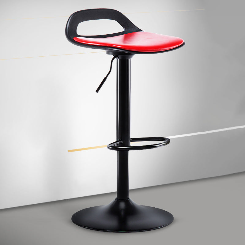 Dining Room Modern Leather Barstool Rotating Lifting Bar Stool with Backrests Red 1 Piece Clearhalo 'Bar Furniture' 'Bar Stools' 'bar_stools' 'furn' 'furn_bar_stools' 'furniture_bar_stools' 'Kitchen & Dining Furniture' 'kitchen&dining_furn' 'kitchen' 'kitchen_furn' Furniture' 4321477