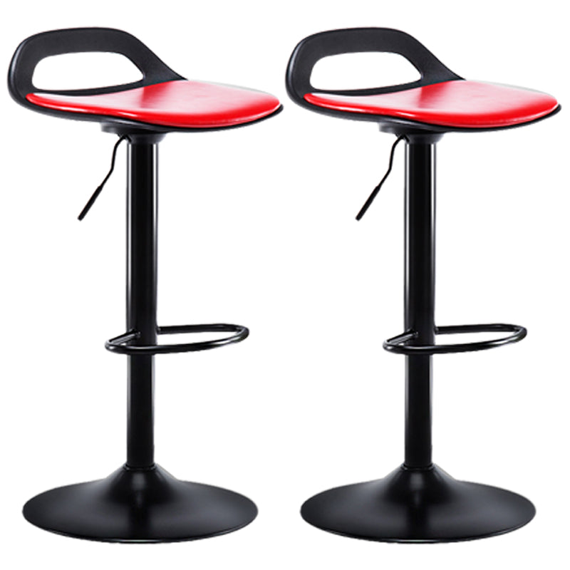 Dining Room Modern Leather Barstool Rotating Lifting Bar Stool with Backrests Red 2 Piece Set Clearhalo 'Bar Furniture' 'Bar Stools' 'bar_stools' 'furn' 'furn_bar_stools' 'furniture_bar_stools' 'Kitchen & Dining Furniture' 'kitchen&dining_furn' 'kitchen' 'kitchen_furn' Furniture' 4321478