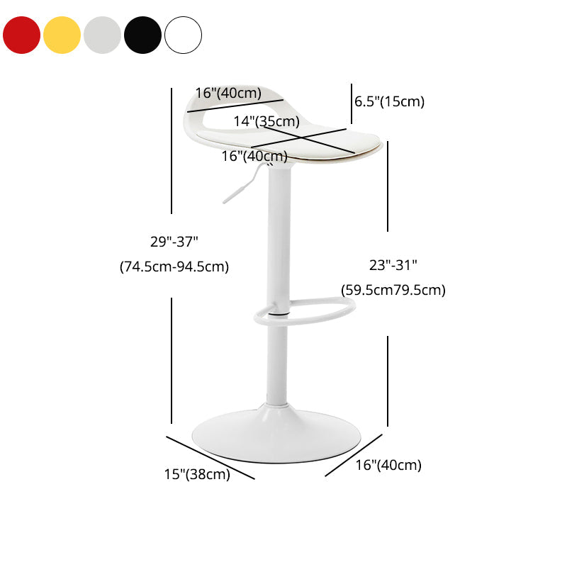Dining Room Modern Leather Barstool Rotating Lifting Bar Stool with Backrests Clearhalo 'Bar Furniture' 'Bar Stools' 'bar_stools' 'furn' 'furn_bar_stools' 'furniture_bar_stools' 'Kitchen & Dining Furniture' 'kitchen&dining_furn' 'kitchen' 'kitchen_furn' Furniture' 4321479