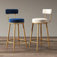 Nordic Velvet Cushion Barstool Gold 4 Legs Bar Stool for Indoor Clearhalo 'Bar Furniture' 'Bar Stools' 'bar_stools' 'furn' 'furn_bar_stools' 'furniture_bar_stools' 'Kitchen & Dining Furniture' 'kitchen&dining_furn' 'kitchen' 'kitchen_furn' Furniture' 4321496
