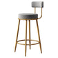 Nordic Velvet Cushion Barstool Gold 4 Legs Bar Stool for Indoor Clearhalo 'Bar Furniture' 'Bar Stools' 'bar_stools' 'furn' 'furn_bar_stools' 'furniture_bar_stools' 'Kitchen & Dining Furniture' 'kitchen&dining_furn' 'kitchen' 'kitchen_furn' Furniture' 4321500