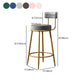Nordic Velvet Cushion Barstool Gold 4 Legs Bar Stool for Indoor Clearhalo 'Bar Furniture' 'Bar Stools' 'bar_stools' 'furn' 'furn_bar_stools' 'furniture_bar_stools' 'Kitchen & Dining Furniture' 'kitchen&dining_furn' 'kitchen' 'kitchen_furn' Furniture' 4321510