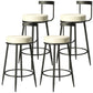 Modern Upholstered Barstool Metal 4 Legs Armless Bar Stool for Indoor(Set of 4) White 4 Piece Set Clearhalo 'Bar Furniture' 'Bar Stools' 'bar_stools' 'furn' 'furn_bar_stools' 'furniture_bar_stools' 'Kitchen & Dining Furniture' 'kitchen&dining_furn' 'kitchen' 'kitchen_furn' Furniture' 4321516