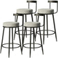 Modern Upholstered Barstool Metal 4 Legs Armless Bar Stool for Indoor(Set of 4) Light Gray 4 Piece Set Clearhalo 'Bar Furniture' 'Bar Stools' 'bar_stools' 'furn' 'furn_bar_stools' 'furniture_bar_stools' 'Kitchen & Dining Furniture' 'kitchen&dining_furn' 'kitchen' 'kitchen_furn' Furniture' 4321520