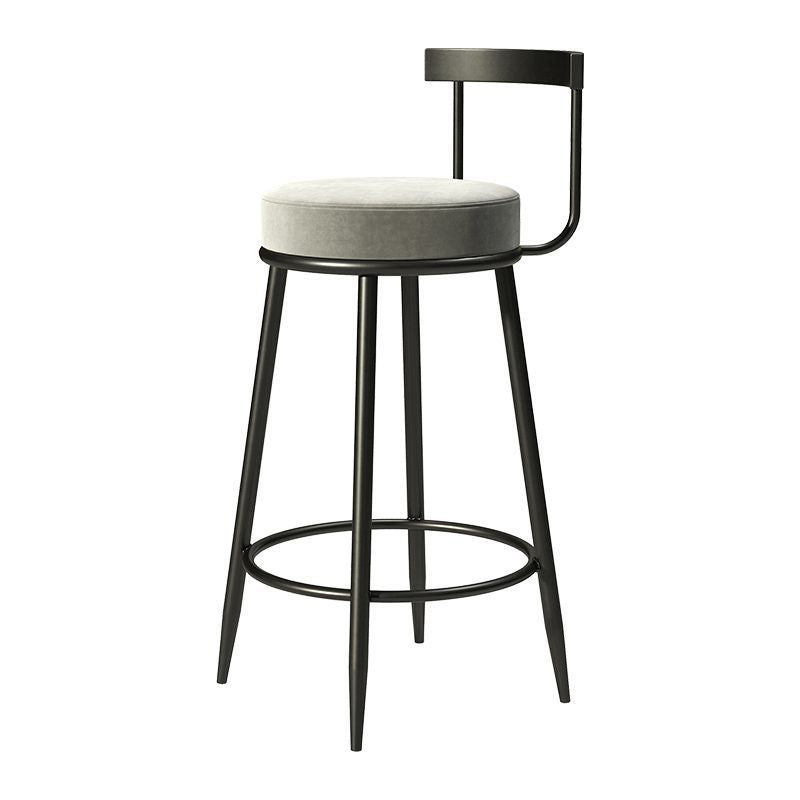 Modern Upholstered Barstool Metal 4 Legs Armless Bar Stool for Indoor(Set of 4) Clearhalo 'Bar Furniture' 'Bar Stools' 'bar_stools' 'furn' 'furn_bar_stools' 'furniture_bar_stools' 'Kitchen & Dining Furniture' 'kitchen&dining_furn' 'kitchen' 'kitchen_furn' Furniture' 4321521
