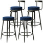 Modern Upholstered Barstool Metal 4 Legs Armless Bar Stool for Indoor(Set of 4) Dark Blue 4 Piece Set Clearhalo 'Bar Furniture' 'Bar Stools' 'bar_stools' 'furn' 'furn_bar_stools' 'furniture_bar_stools' 'Kitchen & Dining Furniture' 'kitchen&dining_furn' 'kitchen' 'kitchen_furn' Furniture' 4321526