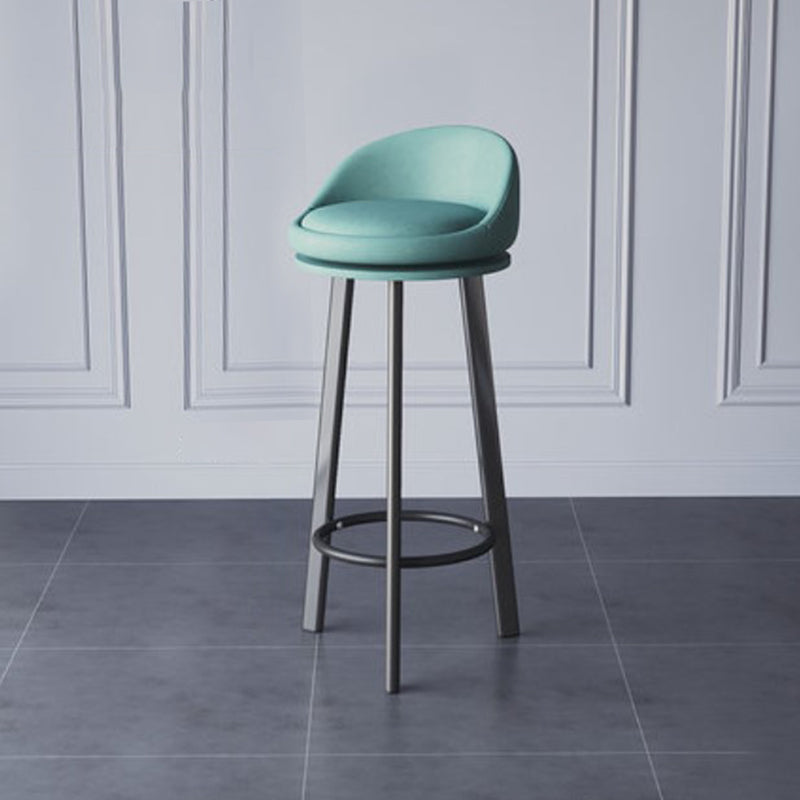 Modern Simple 28-inch Barstool Metal 3 Legs Bar Stool for Indoor, 1 Piece Lake Blue Clearhalo 'Bar Furniture' 'Bar Stools' 'bar_stools' 'furn' 'furn_bar_stools' 'furniture_bar_stools' 'Kitchen & Dining Furniture' 'kitchen&dining_furn' 'kitchen' 'kitchen_furn' Furniture' 4321539