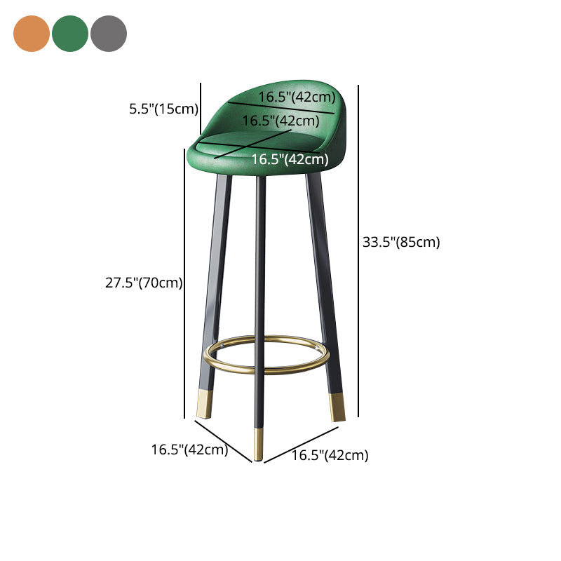 Modern Simple 28-inch Barstool Metal 3 Legs Bar Stool for Indoor, 1 Piece Clearhalo 'Bar Furniture' 'Bar Stools' 'bar_stools' 'furn' 'furn_bar_stools' 'furniture_bar_stools' 'Kitchen & Dining Furniture' 'kitchen&dining_furn' 'kitchen' 'kitchen_furn' Furniture' 4321543