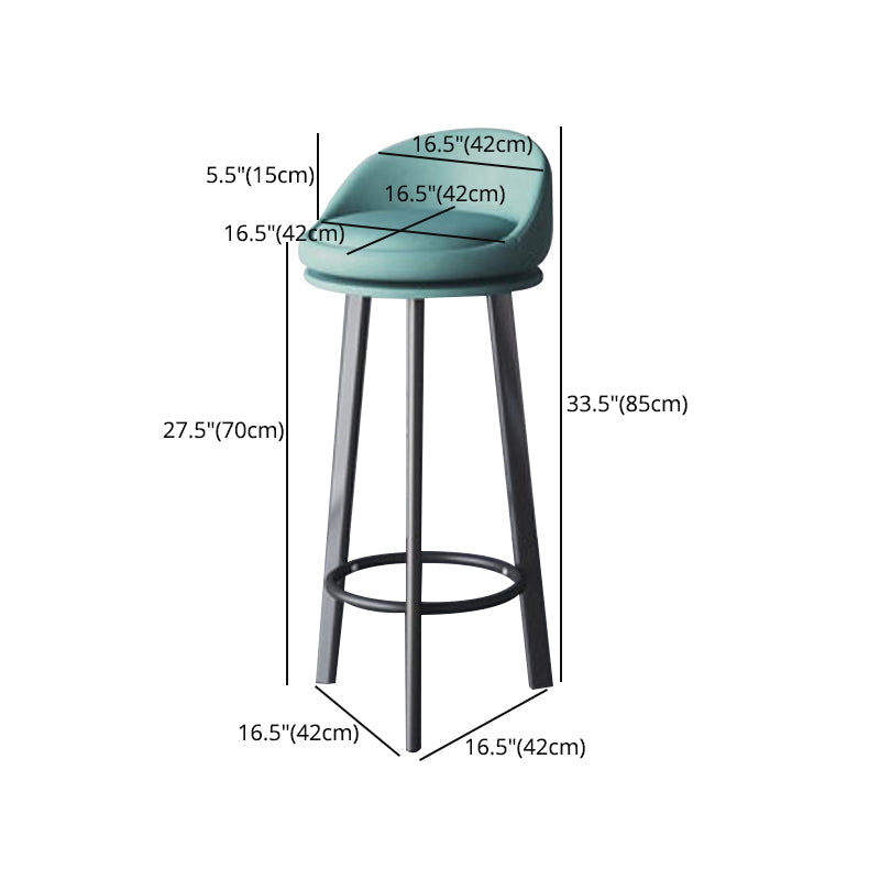 Modern Simple 28-inch Barstool Metal 3 Legs Bar Stool for Indoor, 1 Piece Clearhalo 'Bar Furniture' 'Bar Stools' 'bar_stools' 'furn' 'furn_bar_stools' 'furniture_bar_stools' 'Kitchen & Dining Furniture' 'kitchen&dining_furn' 'kitchen' 'kitchen_furn' Furniture' 4321544