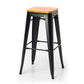 Industrial Style Armless Barstool Iron Frame Counter Stools for Coffee Shop Brown Backless 1 Piece Clearhalo 'Bar Furniture' 'Bar Stools' 'bar_stools' 'furn' 'furn_bar_stools' 'furniture_bar_stools' 'Kitchen & Dining Furniture' 'kitchen&dining_furn' 'kitchen' 'kitchen_furn' Furniture' 4321553