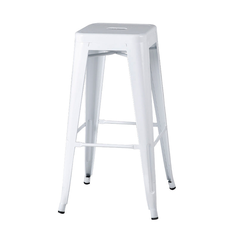 Industrial Style Armless Barstool Iron Frame Counter Stools for Coffee Shop White Backless 1 Piece Clearhalo 'Bar Furniture' 'Bar Stools' 'bar_stools' 'furn' 'furn_bar_stools' 'furniture_bar_stools' 'Kitchen & Dining Furniture' 'kitchen&dining_furn' 'kitchen' 'kitchen_furn' Furniture' 4321560