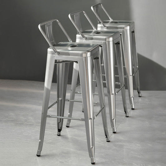 Industrial Style Armless Barstool Iron Frame Counter Stools for Coffee Shop Clearhalo 'Bar Furniture' 'Bar Stools' 'bar_stools' 'furn' 'furn_bar_stools' 'furniture_bar_stools' 'Kitchen & Dining Furniture' 'kitchen&dining_furn' 'kitchen' 'kitchen_furn' Furniture' 4321563