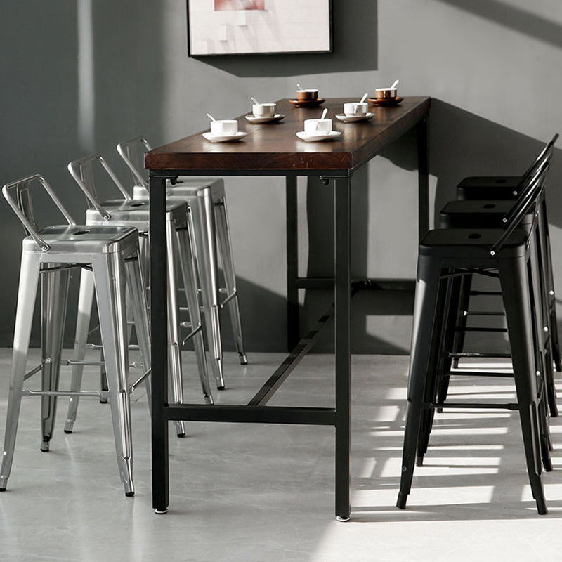 Industrial Style Armless Barstool Iron Frame Counter Stools for Coffee Shop Clearhalo 'Bar Furniture' 'Bar Stools' 'bar_stools' 'furn' 'furn_bar_stools' 'furniture_bar_stools' 'Kitchen & Dining Furniture' 'kitchen&dining_furn' 'kitchen' 'kitchen_furn' Furniture' 4321566