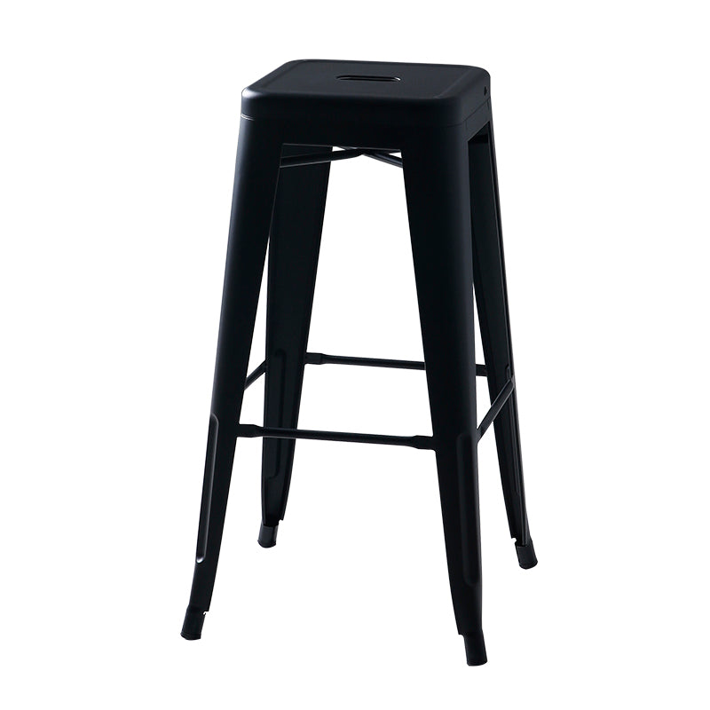 Industrial Style Armless Barstool Iron Frame Counter Stools for Coffee Shop Black Backless 1 Piece Clearhalo 'Bar Furniture' 'Bar Stools' 'bar_stools' 'furn' 'furn_bar_stools' 'furniture_bar_stools' 'Kitchen & Dining Furniture' 'kitchen&dining_furn' 'kitchen' 'kitchen_furn' Furniture' 4321571