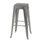 Industrial Style Armless Barstool Iron Frame Counter Stools for Coffee Shop Silver Backless 1 Piece Clearhalo 'Bar Furniture' 'Bar Stools' 'bar_stools' 'furn' 'furn_bar_stools' 'furniture_bar_stools' 'Kitchen & Dining Furniture' 'kitchen&dining_furn' 'kitchen' 'kitchen_furn' Furniture' 4321577
