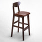 Nordic Style Wood Barstool 30-inch Legs Bar Stool with Velvet Upholstered Brown Brown 1 Piece Clearhalo 'Bar Furniture' 'Bar Stools' 'bar_stools' 'furn' 'furn_bar_stools' 'furniture_bar_stools' 'Kitchen & Dining Furniture' 'kitchen&dining_furn' 'kitchen' 'kitchen_furn' Furniture' 4321586