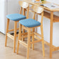 Nordic Style Wood Barstool 30-inch Legs Bar Stool with Velvet Upholstered Clearhalo 'Bar Furniture' 'Bar Stools' 'bar_stools' 'furn' 'furn_bar_stools' 'furniture_bar_stools' 'Kitchen & Dining Furniture' 'kitchen&dining_furn' 'kitchen' 'kitchen_furn' Furniture' 4321587