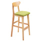 Nordic Style Wood Barstool 30-inch Legs Bar Stool with Velvet Upholstered Clearhalo 'Bar Furniture' 'Bar Stools' 'bar_stools' 'furn' 'furn_bar_stools' 'furniture_bar_stools' 'Kitchen & Dining Furniture' 'kitchen&dining_furn' 'kitchen' 'kitchen_furn' Furniture' 4321593