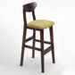 Nordic Style Wood Barstool 30-inch Legs Bar Stool with Velvet Upholstered Green Brown 1 Piece Clearhalo 'Bar Furniture' 'Bar Stools' 'bar_stools' 'furn' 'furn_bar_stools' 'furniture_bar_stools' 'Kitchen & Dining Furniture' 'kitchen&dining_furn' 'kitchen' 'kitchen_furn' Furniture' 4321610