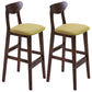 Nordic Style Wood Barstool 30-inch Legs Bar Stool with Velvet Upholstered Green Brown 2 Piece Set Clearhalo 'Bar Furniture' 'Bar Stools' 'bar_stools' 'furn' 'furn_bar_stools' 'furniture_bar_stools' 'Kitchen & Dining Furniture' 'kitchen&dining_furn' 'kitchen' 'kitchen_furn' Furniture' 4321611