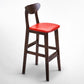 Nordic Style Wood Barstool 30-inch Legs Bar Stool with Velvet Upholstered Red Brown 1 Piece Clearhalo 'Bar Furniture' 'Bar Stools' 'bar_stools' 'furn' 'furn_bar_stools' 'furniture_bar_stools' 'Kitchen & Dining Furniture' 'kitchen&dining_furn' 'kitchen' 'kitchen_furn' Furniture' 4321628