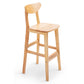 Nordic Style Wood Barstool 30-inch Legs Bar Stool with Velvet Upholstered Natural Natural 1 Piece Clearhalo 'Bar Furniture' 'Bar Stools' 'bar_stools' 'furn' 'furn_bar_stools' 'furniture_bar_stools' 'Kitchen & Dining Furniture' 'kitchen&dining_furn' 'kitchen' 'kitchen_furn' Furniture' 4321631