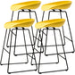 Scandinavian Style Bar-stool with Bucket Seat Counter Chair for Kitchen Bar Yellow 4 Piece Set Counter Stool(26"H) Clearhalo 'Bar Furniture' 'Bar Stools' 'bar_stools' 'furn' 'furn_bar_stools' 'furniture_bar_stools' 'Kitchen & Dining Furniture' 'kitchen&dining_furn' 'kitchen' 'kitchen_furn' Furniture' 4321649