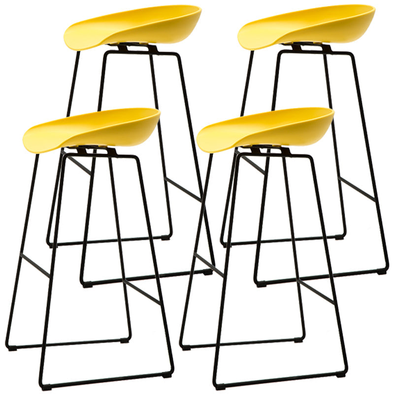 Scandinavian Style Bar-stool with Bucket Seat Counter Chair for Kitchen Bar Yellow 4 Piece Set Bar Stool(30"H) Clearhalo 'Bar Furniture' 'Bar Stools' 'bar_stools' 'furn' 'furn_bar_stools' 'furniture_bar_stools' 'Kitchen & Dining Furniture' 'kitchen&dining_furn' 'kitchen' 'kitchen_furn' Furniture' 4321655