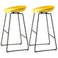 Scandinavian Style Bar-stool with Bucket Seat Counter Chair for Kitchen Bar Yellow 2 Piece Set Bar Stool(30"H) Clearhalo 'Bar Furniture' 'Bar Stools' 'bar_stools' 'furn' 'furn_bar_stools' 'furniture_bar_stools' 'Kitchen & Dining Furniture' 'kitchen&dining_furn' 'kitchen' 'kitchen_furn' Furniture' 4321658