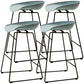 Scandinavian Style Bar-stool with Bucket Seat Counter Chair for Kitchen Bar Pewter 4 Piece Set Counter Stool(26"H) Clearhalo 'Bar Furniture' 'Bar Stools' 'bar_stools' 'furn' 'furn_bar_stools' 'furniture_bar_stools' 'Kitchen & Dining Furniture' 'kitchen&dining_furn' 'kitchen' 'kitchen_furn' Furniture' 4321661