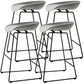 Scandinavian Style Bar-stool with Bucket Seat Counter Chair for Kitchen Bar Grey 4 Piece Set Counter Stool(26"H) Clearhalo 'Bar Furniture' 'Bar Stools' 'bar_stools' 'furn' 'furn_bar_stools' 'furniture_bar_stools' 'Kitchen & Dining Furniture' 'kitchen&dining_furn' 'kitchen' 'kitchen_furn' Furniture' 4321668