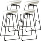 Scandinavian Style Bar-stool with Bucket Seat Counter Chair for Kitchen Bar White 4 Piece Set Bar Stool(30"H) Clearhalo 'Bar Furniture' 'Bar Stools' 'bar_stools' 'furn' 'furn_bar_stools' 'furniture_bar_stools' 'Kitchen & Dining Furniture' 'kitchen&dining_furn' 'kitchen' 'kitchen_furn' Furniture' 4321671