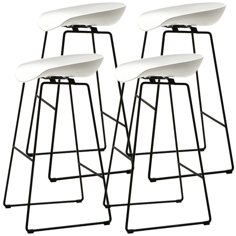 Scandinavian Style Bar-stool with Bucket Seat Counter Chair for Kitchen Bar White 4 Piece Set Bar Stool(30"H) Clearhalo 'Bar Furniture' 'Bar Stools' 'bar_stools' 'furn' 'furn_bar_stools' 'furniture_bar_stools' 'Kitchen & Dining Furniture' 'kitchen&dining_furn' 'kitchen' 'kitchen_furn' Furniture' 4321671