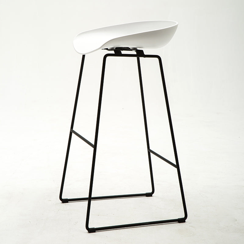 Scandinavian Style Bar-stool with Bucket Seat Counter Chair for Kitchen Bar White 1 Piece Bar Stool(30"H) Clearhalo 'Bar Furniture' 'Bar Stools' 'bar_stools' 'furn' 'furn_bar_stools' 'furniture_bar_stools' 'Kitchen & Dining Furniture' 'kitchen&dining_furn' 'kitchen' 'kitchen_furn' Furniture' 4321672