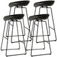 Scandinavian Style Bar-stool with Bucket Seat Counter Chair for Kitchen Bar Black 4 Piece Set Bar Stool(30"H) Clearhalo 'Bar Furniture' 'Bar Stools' 'bar_stools' 'furn' 'furn_bar_stools' 'furniture_bar_stools' 'Kitchen & Dining Furniture' 'kitchen&dining_furn' 'kitchen' 'kitchen_furn' Furniture' 4321677