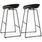 Scandinavian Style Bar-stool with Bucket Seat Counter Chair for Kitchen Bar Black 2 Piece Set Bar Stool(30"H) Clearhalo 'Bar Furniture' 'Bar Stools' 'bar_stools' 'furn' 'furn_bar_stools' 'furniture_bar_stools' 'Kitchen & Dining Furniture' 'kitchen&dining_furn' 'kitchen' 'kitchen_furn' Furniture' 4321679