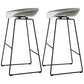 Scandinavian Style Bar-stool with Bucket Seat Counter Chair for Kitchen Bar Grey 2 Piece Set Bar Stool(30"H) Clearhalo 'Bar Furniture' 'Bar Stools' 'bar_stools' 'furn' 'furn_bar_stools' 'furniture_bar_stools' 'Kitchen & Dining Furniture' 'kitchen&dining_furn' 'kitchen' 'kitchen_furn' Furniture' 4321682