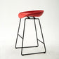 Scandinavian Style Bar-stool with Bucket Seat Counter Chair for Kitchen Bar Red 1 Piece Counter Stool(26"H) Clearhalo 'Bar Furniture' 'Bar Stools' 'bar_stools' 'furn' 'furn_bar_stools' 'furniture_bar_stools' 'Kitchen & Dining Furniture' 'kitchen&dining_furn' 'kitchen' 'kitchen_furn' Furniture' 4321684